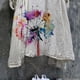 thumbnail image 4 of Vestido HUOGUO Vintage Floral Manga 3/4 para mujer, talla grande, 4 of 5