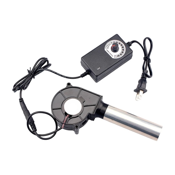 Ventilador eléctrico para barbacoa, ahumador, soplador de de velocidad variable, encendedor rápido de carbón para mini chimenea de herrería,