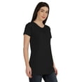 thumbnail image 2 of Inkmeso Womens Short Sleeve Button Tunic Top Cotton Tee Long Length Tshirt For Leggings, 2 of 8