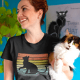 thumbnail image 5 of Womens Graphic Tees Vintage Cat Mom Shirt - Funny Cat Shirts - Cat Mom Gifts for Women - Cat Shirt, 5 of 9