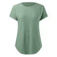 thumbnail image 6 of Womens Summer Tops Ladies V Neck Long Sleeve Tops Long Sleeve Pullover Women Short Shirt Stretch V Neck T Shirt Women Loose Dress Athletic Tees for Boys Tee Shirts on Clearance Green S, 6 of 7