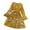 Yellow, variant on WOLLED 5-12T Kids Toddler Girls Long Sleeve Floral Dress Pleated Swing Casual Midi Dress