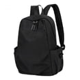 thumbnail image 4 of New Lightweight Waterproof Solid Color Oxford Travel Male Backpacks Mini Men's Backpack Small Shoulder School Bag BLACK, 4 of 8