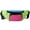 B, variant on 80s Retro Neon Fanny Pack 2 Zipper Pockets Shiny Waist Bag for Festivals Parties 30x14x1cm Style B