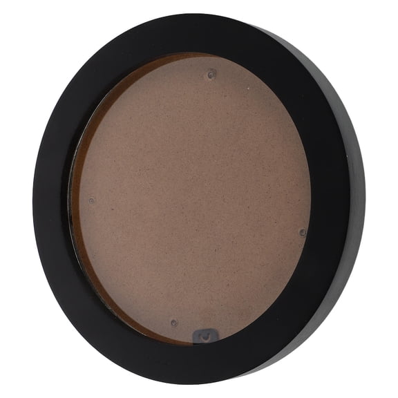 OULII Black Wooden Round Picture Frame for Wall Mounted Photo Display