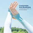 thumbnail image 4 of Manches de Refroidissement pour Soleil Manches de Sécurité Protection UV pour Bras Couverture de Bras Refroidissant Chauffant Course Golf Cyclisme Manches Longues Vert Ensemble, 4 of 6