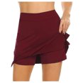 thumbnail image 2 of Ruziyoog Skirts for women Womens Active Performance Skort Lightweight Skirt for Running Tennis Golf SportWine S, 2 of 5