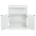 thumbnail image 7 of Bathroom Storage Floor Cabinet Free Standing with Double Shutter Doors and Adjustable Shelf White, 7 of 7