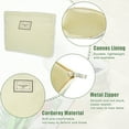 thumbnail image 5 of Unique Bargains Women Corduroy Makeup Bags Corduroy Cosmetic Bag Zipper Makeup Pouch White, 5 of 7