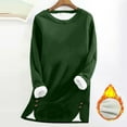 thumbnail image 2 of Xdegoge Womens Fleece Sweatshirts Pullover Warm Sherpa Lined Tops Long Sleeve Crewneck Thermal Winter Clothes, 2 of 5