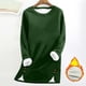 thumbnail image 1 of HongQid Women's Winter Warm Sherpa Lined Fleece Crewneck Sweatshirt Pullover Loungewear Tunic Tops, 1 of 4