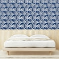 thumbnail image 3 of Ambesonne Lily Pattern Peel & Stick Wallpaper for Home, Retro Dots and Flowers, 13"x100", Dark Lavender Eggshell, 3 of 5