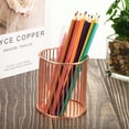 thumbnail image 5 of Uxcell Wire Metal Pen Holder Pencil Holder Pen Cup Organizer Container Makeup Brush Holder Style 3, Rose Gold, 5 of 5
