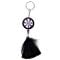 Italian Leather Key Chain Jewels Fashion Leather Suede,Seed Beads,Handmade Dream Catcher Key chain With Hanging Feathers,Good for Key chain,Car Key,Handbag, Tote Bag,Pendant,Charm Gift,Hanging Ornament Cell Phone (BLACK) ()