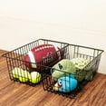 thumbnail image 3 of Refrigerator Freezer Organizer Wire Storage Basket, Farmhouse Food Wire Bins Container with Handles for Kitchen, Pantry, Freezer, Cabinet, Car, Bathroom Black 4 Pack, 3 of 13