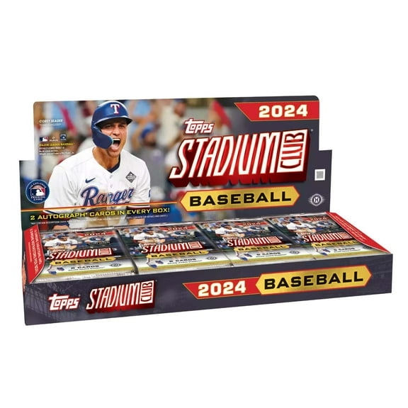 MLB Topps 2024 Stadium Club Baseball Trading Card HOBBY Box (16 Packs, 1 Autographs)