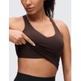 thumbnail image 3 of CRZ YOGA Butterluxe Racerback Wireless Padded Yoga Longline Sports Bra for Women V Neck Crop Tank Tops, 3 of 5