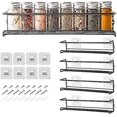 thumbnail image 1 of Spice Racks Organiser - 4 Tier Hanging Stainless Steel Spice Racks Wall Mounted With Adhensive Stickder Screws - Kitchen Pantry Shelf For Spices A, 1 of 5