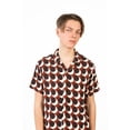 thumbnail image 3 of Cookie Cutter Button Up Shirt - Retro Pattern, Short Sleeve, Casual, 3 of 4