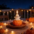 thumbnail image 5 of Halloween Ghost Pumpkin Scented Candles - Fall Festive Decorative Candles, Cute Table Centerpiece for Home Halloween Party Favors, 5 of 5