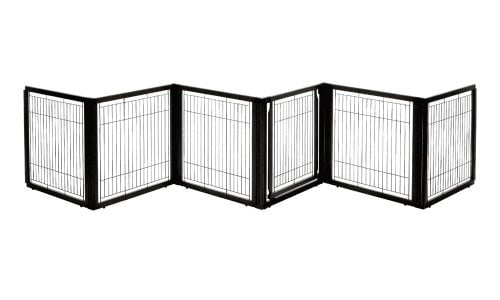 Richell Convertible Elite Dog Gate, Black, 135.80"L x 29.10"W x 31.50"H