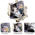 thumbnail image 5 of DAKIMOE Weekender Bags for Women, Travel Bag Carry on Gym Bag, Travel Duffle Bag with Wet Dry Pocket/Front Phone Pocket/Trolley Sleeve Pocket, Beige, 5 of 9