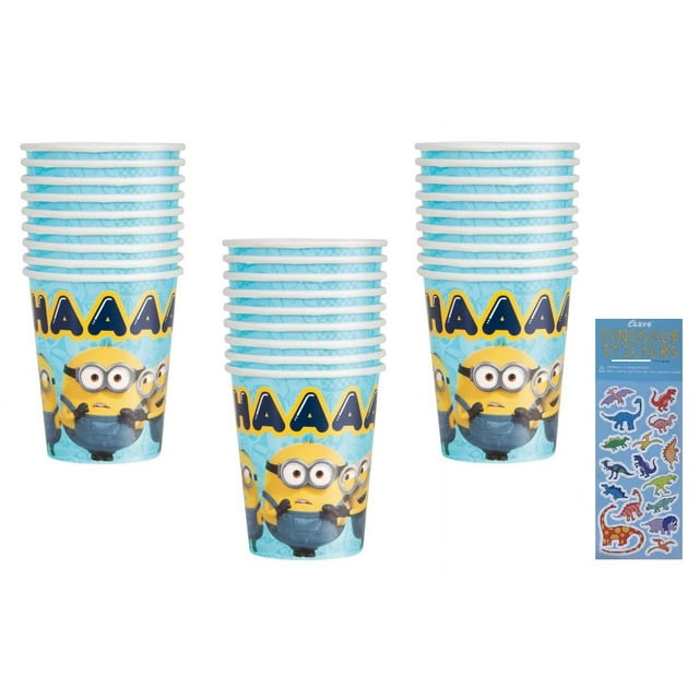 Paquete de artículos para fiestas Despicable Me con 24 vasos de papel