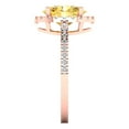 thumbnail image 3 of Solitaire with Accents Engagement Ring for Women - 2.27ct Natural Citrine in 14K Rose Gold Promise Ring, 3 of 6
