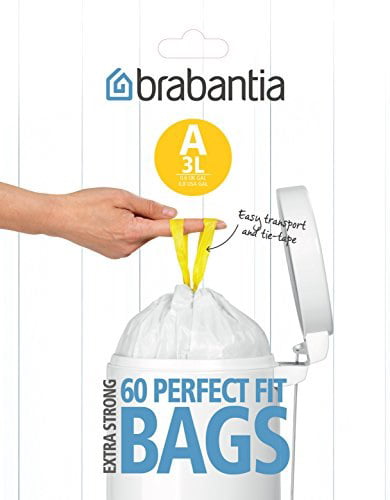 / H Brabantia Trash Bags 13.2-15.8 Gal White 10 Bags 
