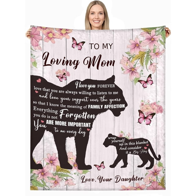 LHSHID to My Daughter Blanket Daughter Gifts from Dad Daughter Birthday Gifts Ideas Lion Birthday Gifts for Daughter Christmas Graduation Soft Cozy Flannel Throw Blanket 30"x40"