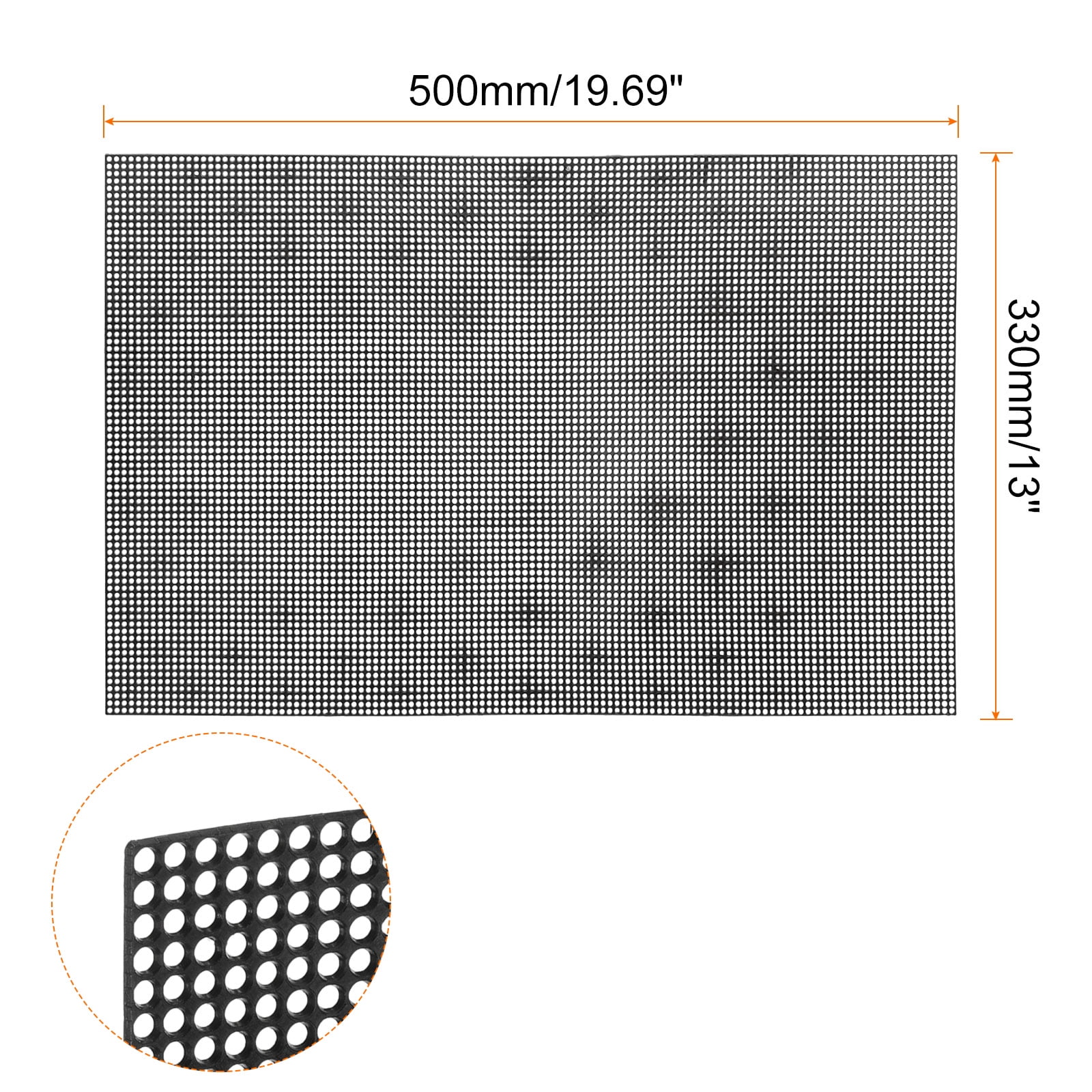 4Pcs Plastic Mesh Canvas Sheets 13"x20" 7 Count Round Hole Blank Canvas Black for Embroidery Needlepoint