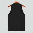 thumbnail image 4 of INCERUN Men's Sleeveless Vest Slim Fit Solid Color Half-collar Gym Tops, 4 of 4