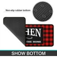 thumbnail image 5 of Framhouse Kitchen Rugs and Mats Set of 2, Black and Red Buffalo Plaid Non-Slip Floor Mat for Home Kitchen Decor - 17x29 and 17x47 Inch, 5 of 6