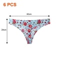 thumbnail image 2 of Tanga de cintura media para mujer, ropa interior sexy de una pieza, transpirable, con estampado sin dejar rastro, 6 unidades, 2 of 5