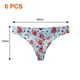 thumbnail image 2 of Tanga de cintura media para mujer, ropa interior sexy de una pieza, transpirable, con estampado sin dejar rastro, 6 unidades, 2 of 5