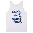 thumbnail image 1 of Sun's Out Guns Out Beach Tank Top - White - X-Large Gravity Trading Camiseta sin mangas, 1 of 2