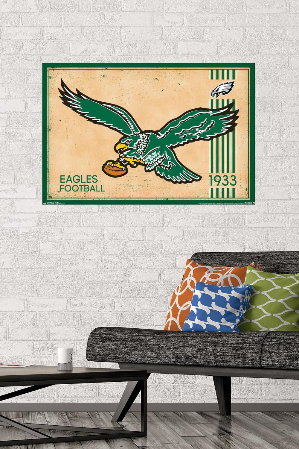 NFL Philadelphia Eagles - Retro Logo 14 Wall Poster, 22.375" x 34" Framed