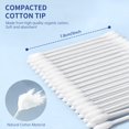 thumbnail image 3 of Pointed Tip Cotton Swabs, 800 Count Double Precision Tips Cotton Swabs Round Head Cotton Buds with Paper Stick, Cotton Buds for Makeup, Personal Care, Crafts, 3 of 3