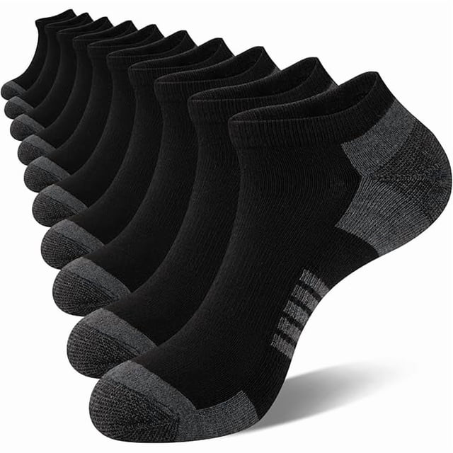 Chenchen 10 Pairs Mens Ankle Socks Men 10 Pack Low Cut Comfort Cushion Casual Socks