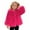 Hot Pink*, variant on RUTAYY Children Girls Jacket Warm Winter Thickened Long Sleeve Solid Color Fuzzy Soft Comfortable Outerwear Versatile Travel Coat