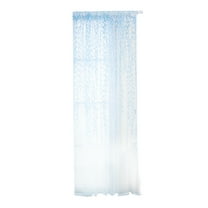 Hiroekza Sheer Curtain Panels 96 Inch Long - Polyester Voile Sheer Curtains for Living Room, Bedroom, Outdoor - Elegant Floral Pattern 1 Panel 94 x 55 Inch Blue