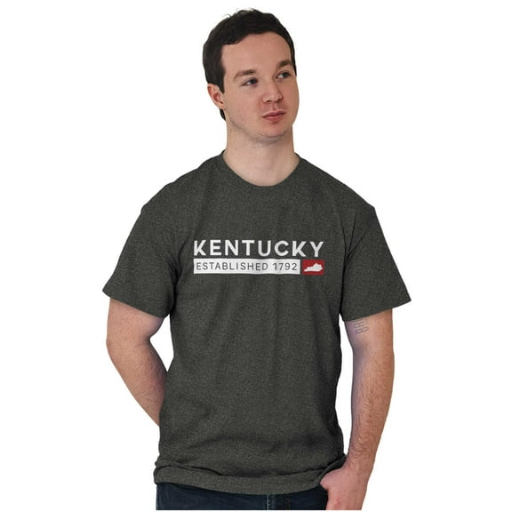 Kentucky Map State Shape Established Men's Graphic T Shirt Tees Brisco Brands X