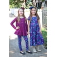 thumbnail image 4 of Millie Loves Lily Girls Navy and Purple Floral Hi-Low Midi Dress, Big Girls Size 8, 4 of 4