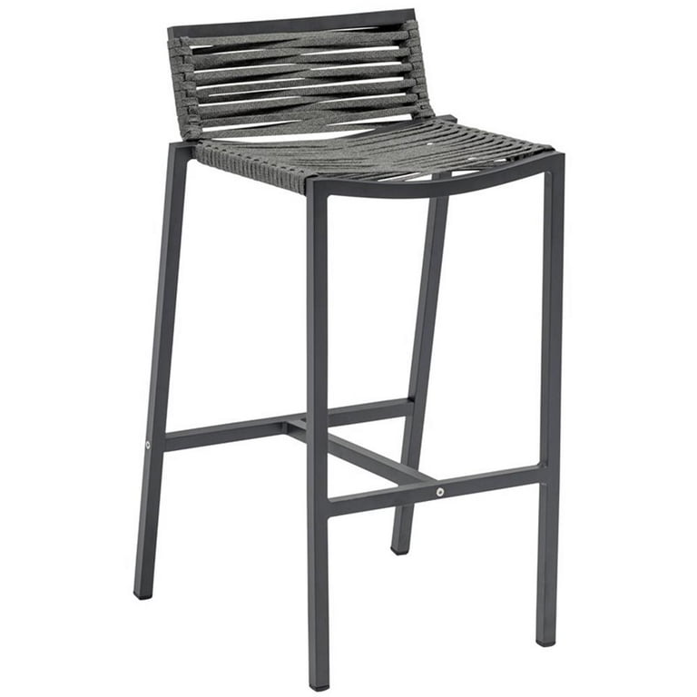 Meridian Furniture Nizuc Outdoor Patio Mesh Barstool - Black Meridian Furniture Nizuc Outdoor Patio Mesh Barstool - Black