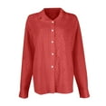 thumbnail image 3 of Womens Fall Tops Women's Elegant Half High Neck Bubble Long Sleeve Pleated Fitted Blouse Top, 3 of 5