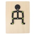 thumbnail image 1 of Wooden Stickman Toy Free Movement Limbs Educational Stick Man Puzzle Toy with 24 Cards, 1 of 5