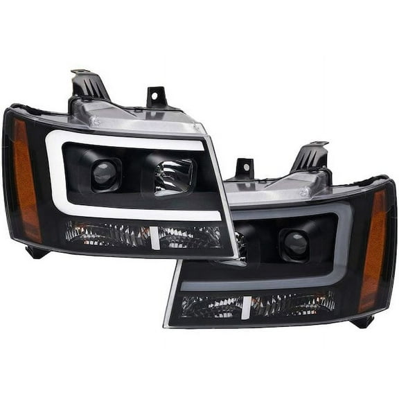 Headlight Set 2 Piece - Compatible with 2007 - 2013 Chevy Avalanche 2008 2009 2010 2011 2012