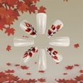 thumbnail image 6 of Thanksgiving Press On Nails with Maple Leaves Designs 24pcs Fall Nails Glossy Acrylic Nails Full Covers on Nails, 6 of 8