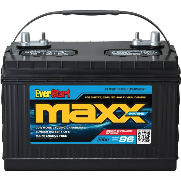 Everstart Maxx Lead Acid Marine Battery, Group 29DC