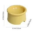 thumbnail image 3 of Bcylexb Raised Donut Cat Food Bowl, Elevated Silicone Pet Feeder for Dogs and Cats, Antiskid Water Dog Bowls for Puppy Neck Support, Yellow, 3 of 6